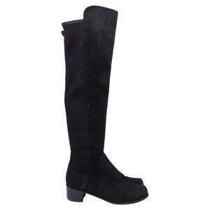 Stuart Weitzman Reserve Ove-The-Knee Boots in Black Suede